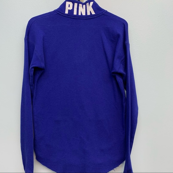 Victoria’s Secret Pink 1/4 zip raw hem long sleeve pullover - Picture 4 of 9